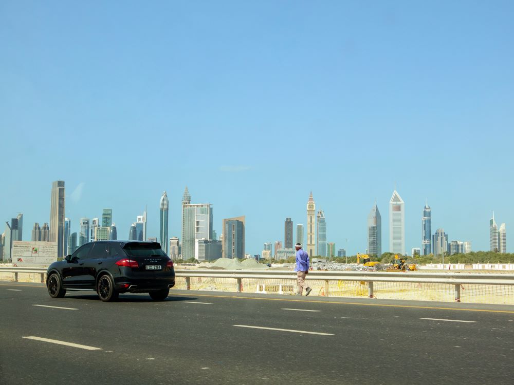 Driving on Sharjah road