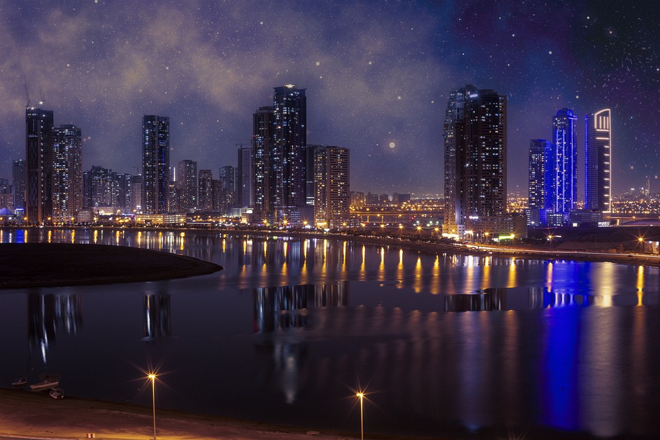 Sharjah at night