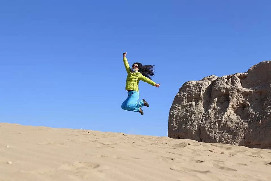 Woman in the desert